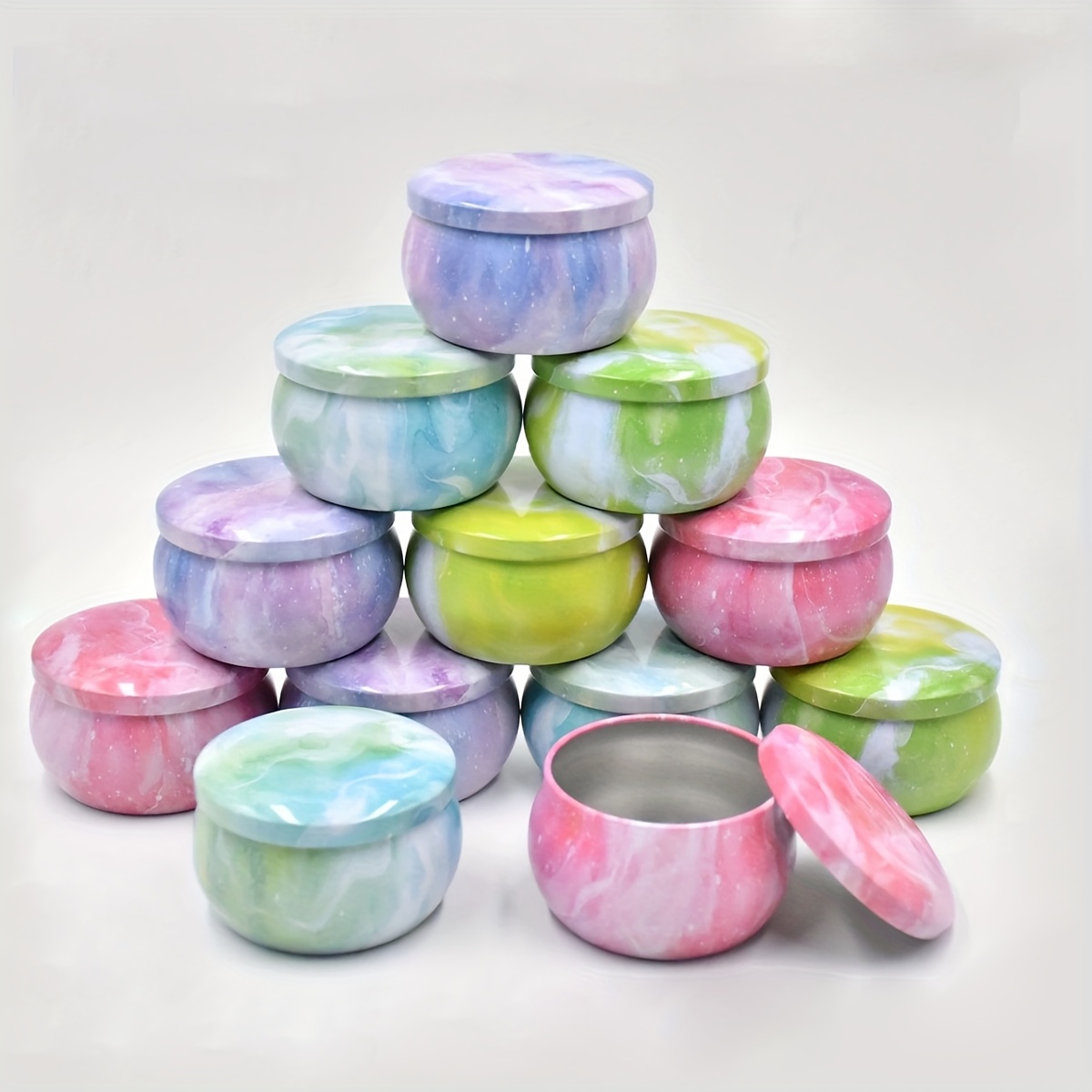 Candle Making Jars - 별이 빛나는 하늘 무늬 금속 빈