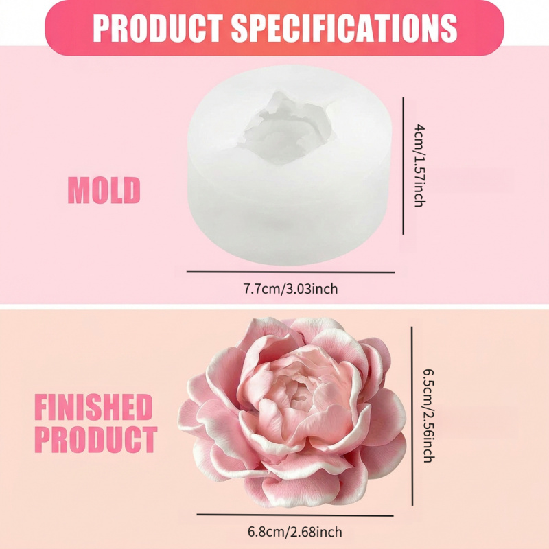 자스민 꽃 양초 실리콘 몰드, 3D 꽃무늬 실리콘 몰드 - Candle Making Jars 리뷰 및 가격