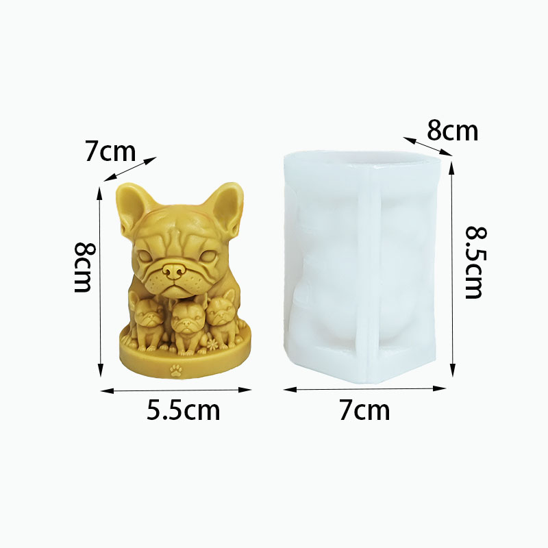 프렌치 불독 강아지 발자국 3D 실리콘 캔들 몰드, 고 - Candle Making Temperature 리뷰 및 가격