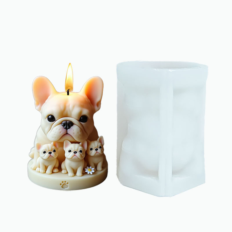 프렌치 불독 강아지 발자국 3D 실리콘 캔들 몰드, 고 - Candle Making Temperature 리뷰 및 가격
