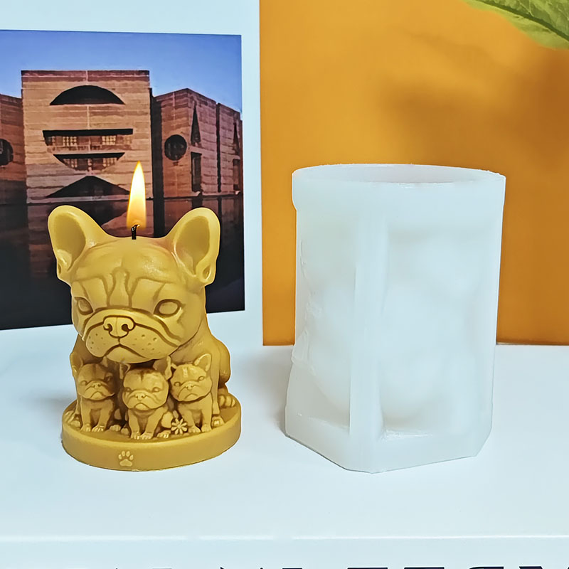 프렌치 불독 강아지 발자국 3D 실리콘 캔들 몰드, 고 - Candle Making Temperature 리뷰 및 가격