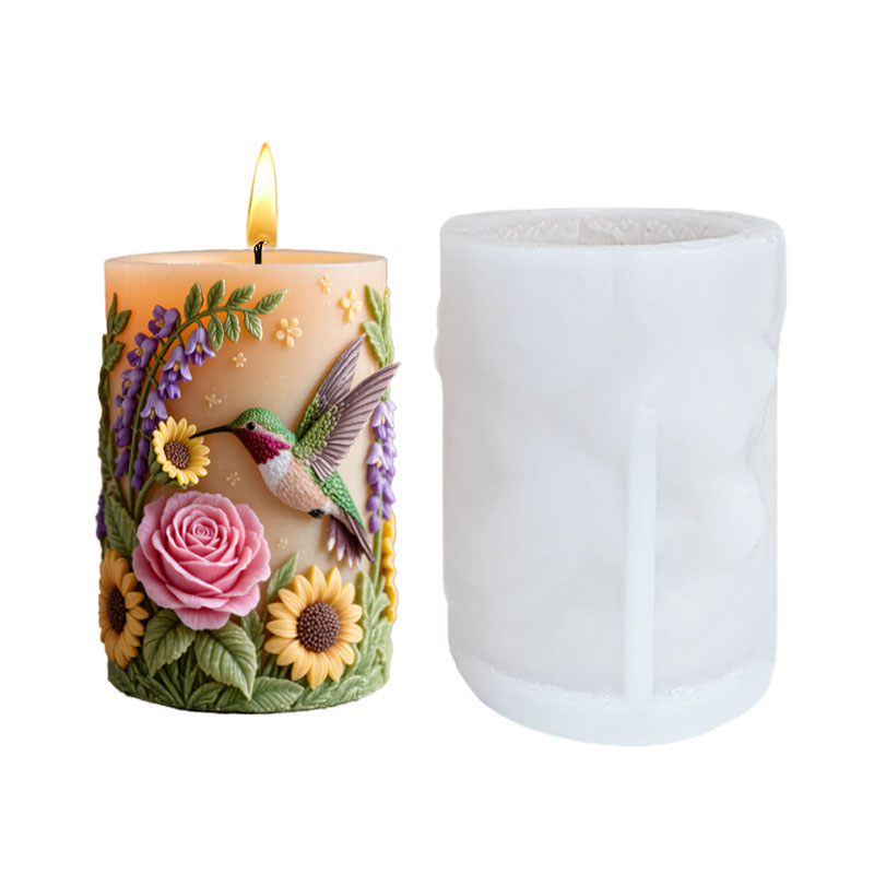 【허밍버드 가든 엠보싱 캔들 몰드】깃털과 꽃잎 디테일의 - Candle Making Temperature 리뷰 및 가격
