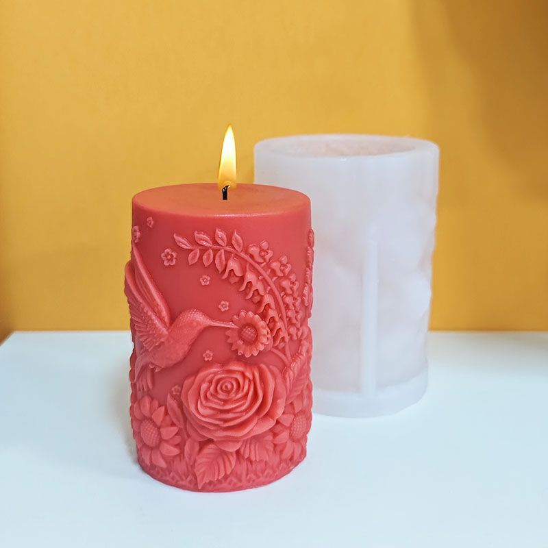 【허밍버드 가든 엠보싱 캔들 몰드】깃털과 꽃잎 디테일의 - Candle Making Temperature 리뷰 및 가격